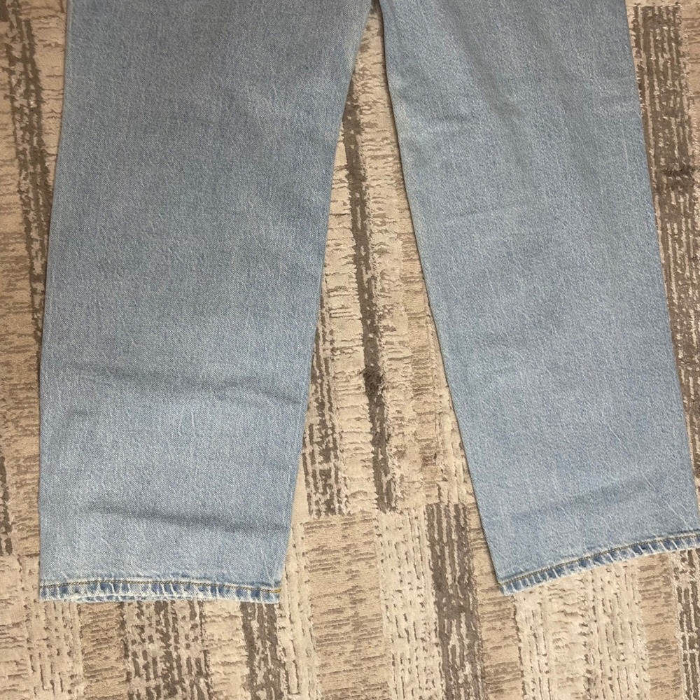 NEW Lucky Brand The Baggy Distressed Wide Leg Comfort Stretch Jeans Womens 4/27L - Picture 7 of 13